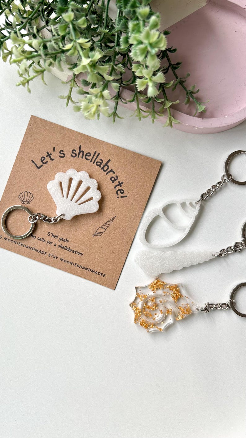 Lets Shellebrate Keychain, Shell Keychain, Well Done Gift, Celebration ...