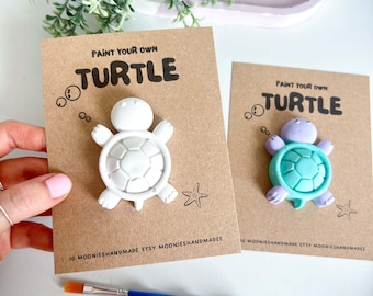 Paint Your Own Turtle, DIY Painting Craft Kit, Creative Activities For Summer, Plaster of Paris Painting Set, Sea Turtle Gifts