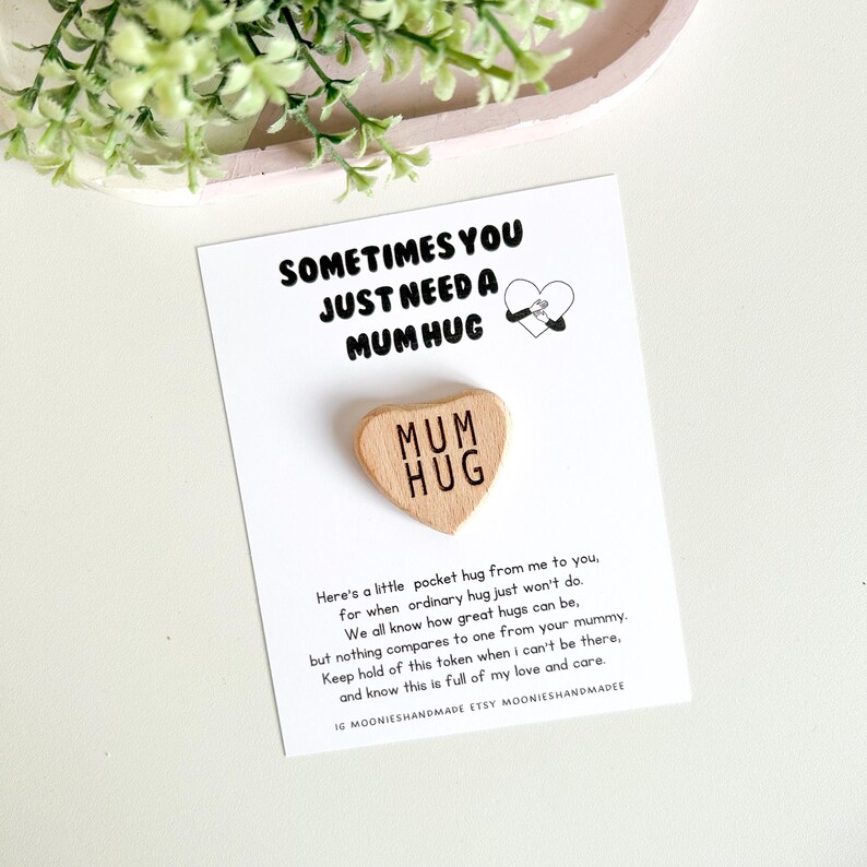 Mum Hug, Pocket Hug Token, Thinking Of You Gift, Pick Me Up Gift, Daughter Gift From Mum, Son Gift From Mum, Mental Health Gift, From Mum image 3