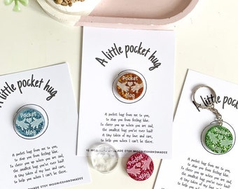 Resin Pocket Hug, Anxiety Relief, Stress Gift, Handmade