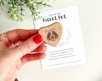 Engraved Wooden Pocket Pet - Personalized Pet Memorial Gift