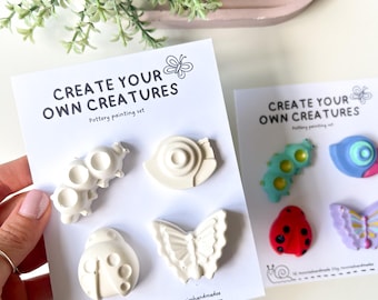 Bug Insect Plaster Painting Kit, DIY Paint Your Own Animals Set, Summer Craft Kits, Creepy Crawley Garden Insects, Rainy Day Activities