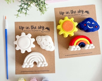 Weather Painting Kit, Paint Your own Sunshine, Rainbow Cloud DIY Craft Set, Relaxing Art Therapy Set, Adult Beginner Friendly Activity