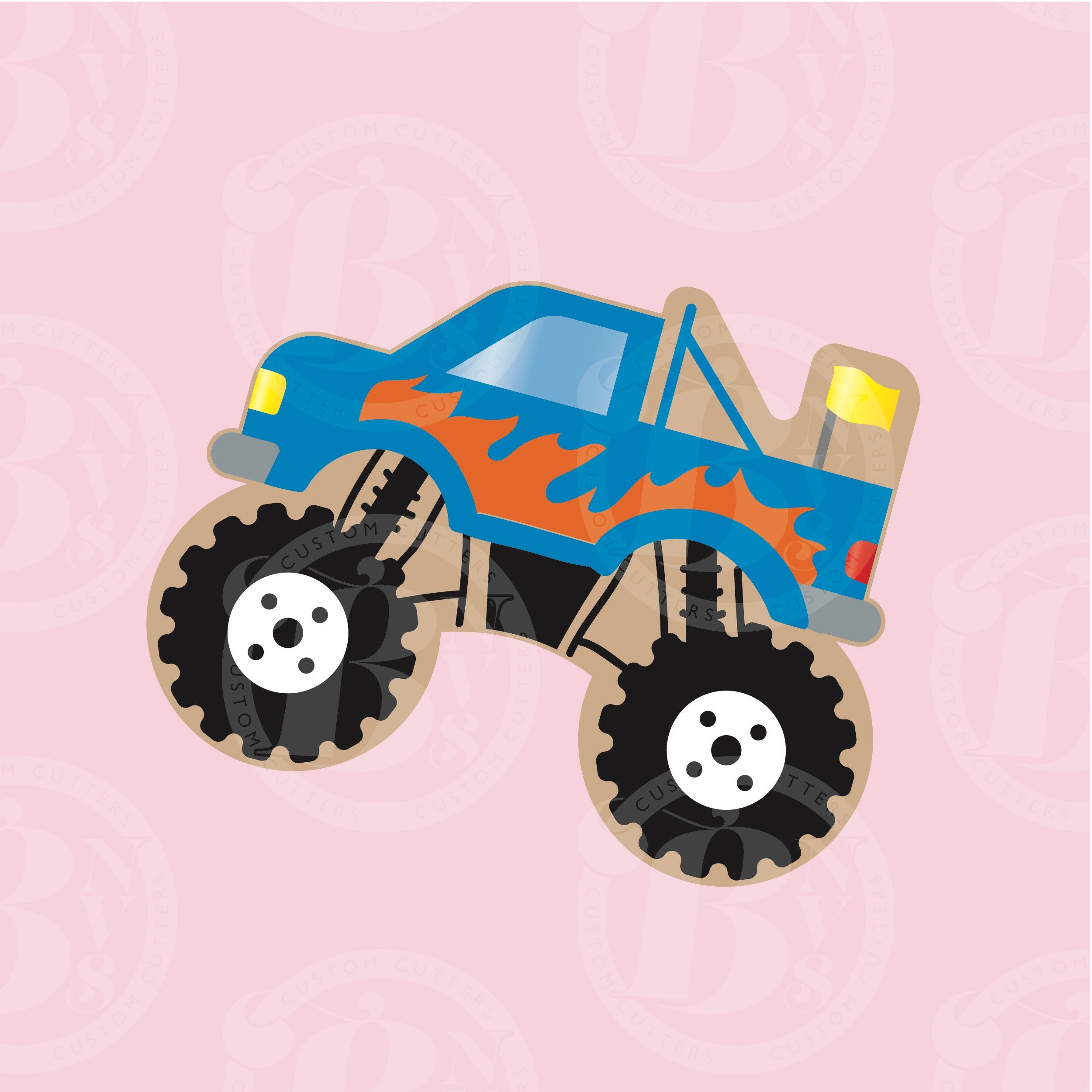 Monster Truck cookie cutter Etsy