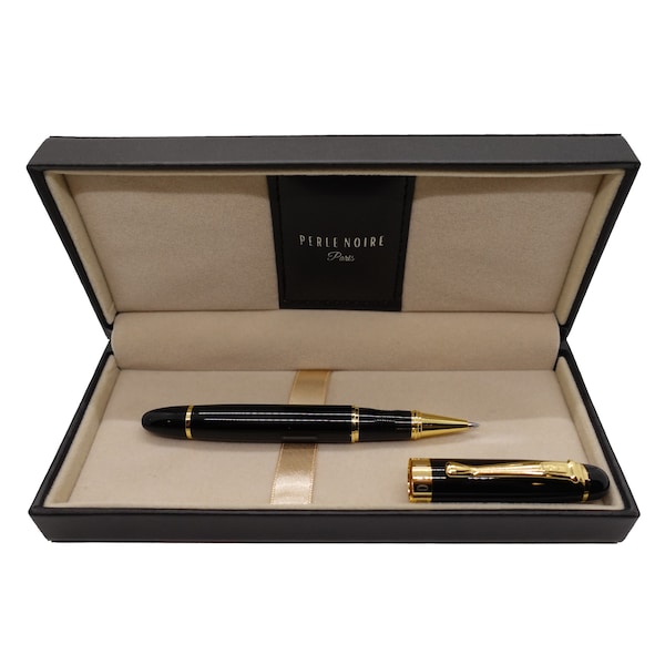 Limited Edition Perle Noire Rollerball Pen with Case Custom Mini Note Pad and Refill - The Titan - The Perfect Gift