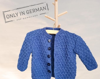 Anleitung für eine Babyjacke, Strickanleitung, Deutsche PDF Datei