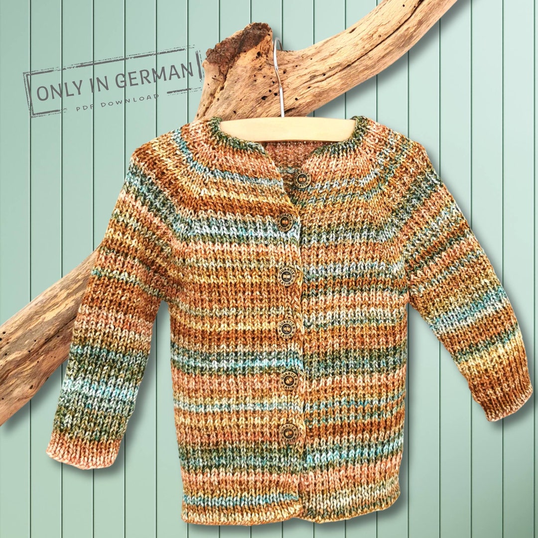 Baby Jacke Raglan Von Oben Stricken Anleitung Anleitung, Babyjacke Mit Raglan Stricken, Deutsch PDF Download - Etsy UK