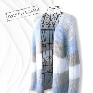 Anleitung für eine Strickjacke, Strickanleitung für eine Jacke, Deutsche PDF