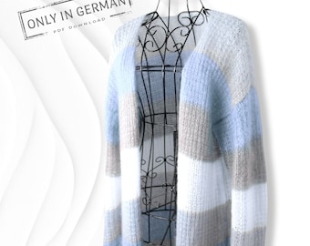 Anleitung für eine Strickjacke, Strickanleitung für eine Jacke, Deutsche PDF