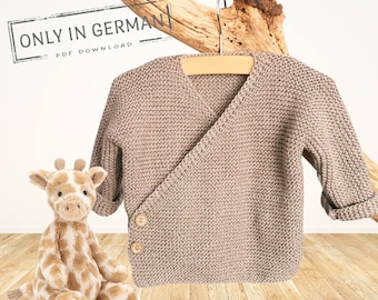 Babyjacke stricken, Wickeljacke, Anleitung, Deutsche Pdf Datei, Strickanleitung