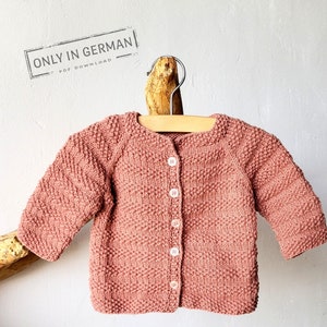 Anleitung für eine Babyjacke, Strickanleitung Raglanjacke, Deutsch PDF Download