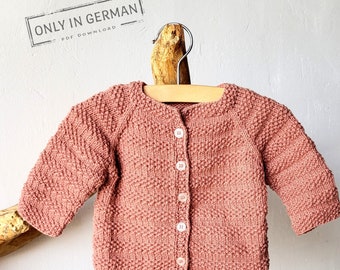 Anleitung für eine Babyjacke, Strickanleitung Raglanjacke