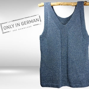 Anleitung Top stricken, Strickanleitung Sommerpulli, Deutsche PDF download