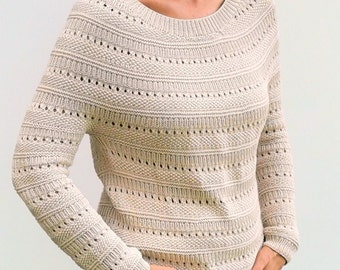 Anleitung Pullover mit Rundpasse, Strickanleitung, Strickmuster