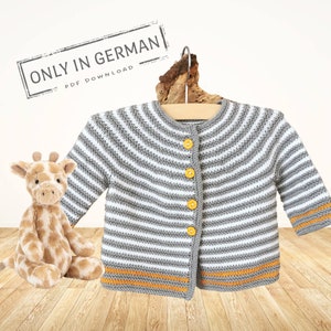 Anleitung Babyjacke stricken, Strickanleitung für eine Babystrickjacke, Deutsche PDF Datei
