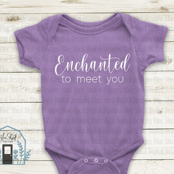 Enchanted to meet you PNG file for digital download for sublimation or dtf direct to film transfers