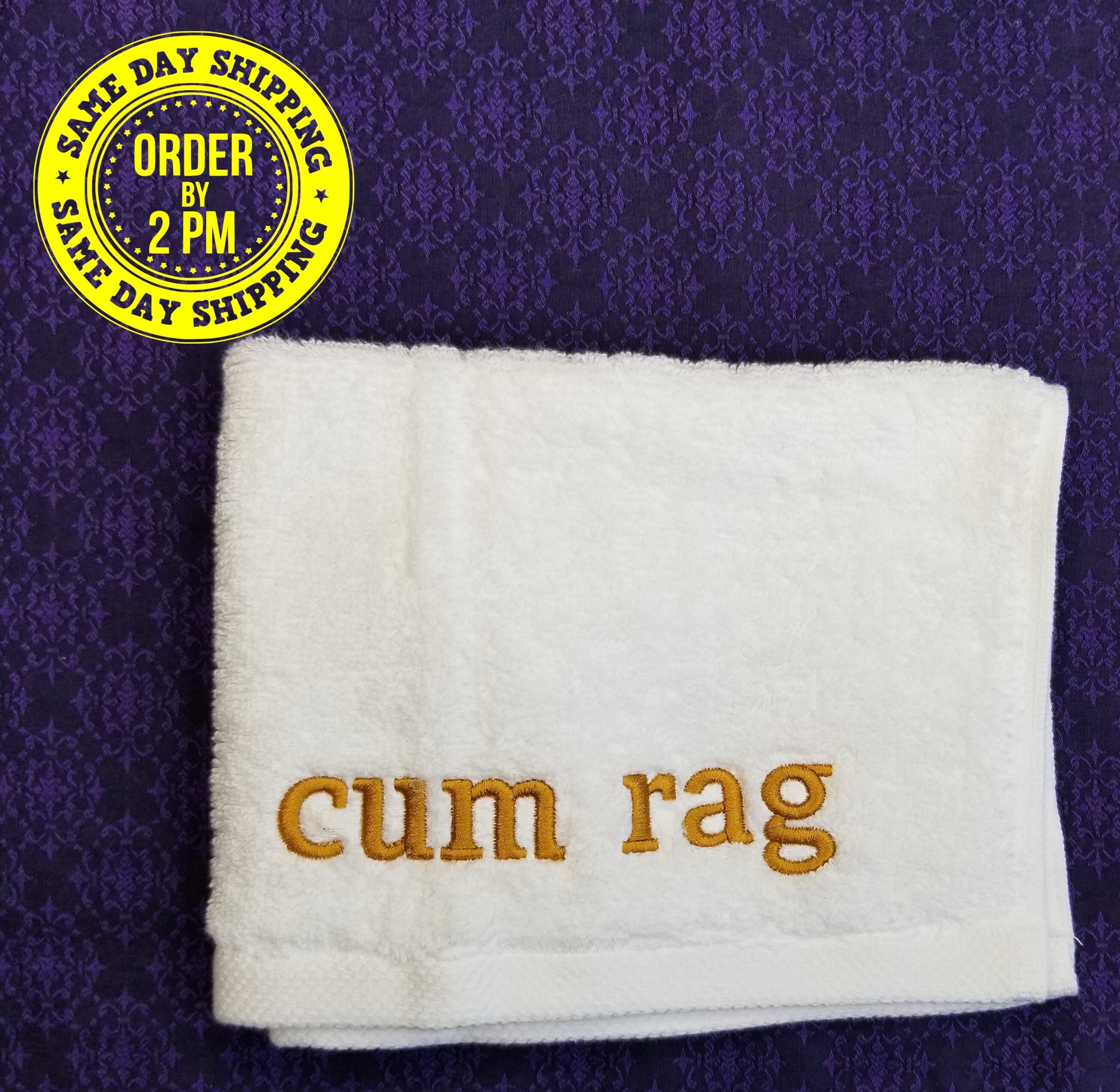 Personalized Name Vag Rag and Cum Rag Set clean up Towel Gag Gift