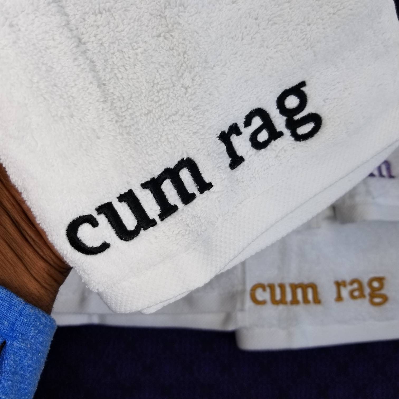  Embroidered Cum Rag Towel - Naughty Adult Humor Gift for  Bachelorette and Bachelor Parties : Home & Kitchen