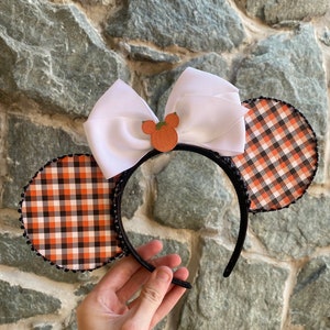 Pumpkin Plaid Halloween Disney Ears