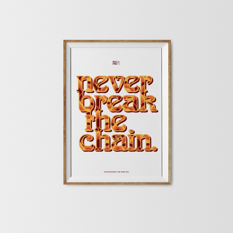 Fleetwood Mac The Chain Lyrics Print A1 A2 A3 A4 A5 Etsy