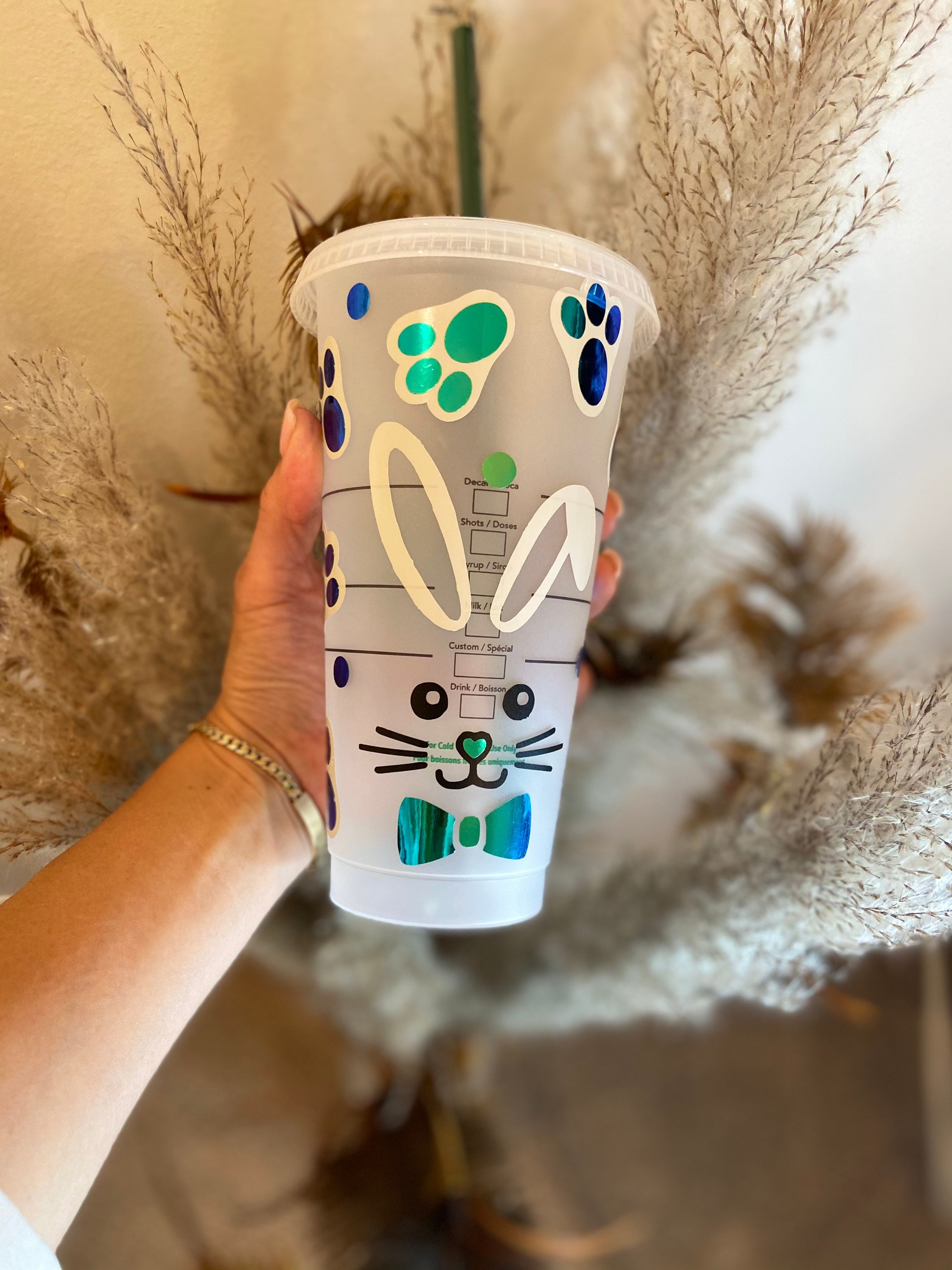 Bunny costume Starbucks cup Bunny Cup Starbucks Cup Etsy