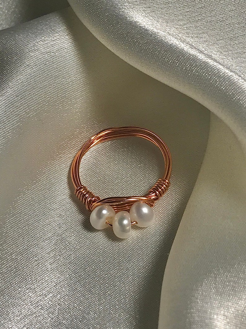 triple pearl ring