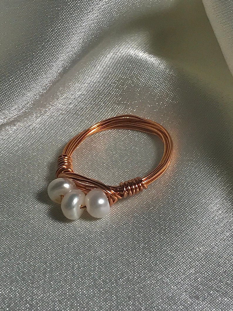 triple pearl ring