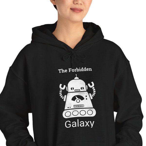 The Forbidden Planet  Heavy Blend™ Hooded Sweatshirt, Galaxy Of Robots Hoodie, Hoodie Gift For Sc-Fi Movies Lovers, UFO Believers Hoodie