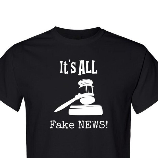 It's All Fake News Unisex Heavy Cotton T-Shirt, Fake News Comfy Tee, Cable News Tshirt, Bad News Good News Shirt, Fake Tshirt For Friend