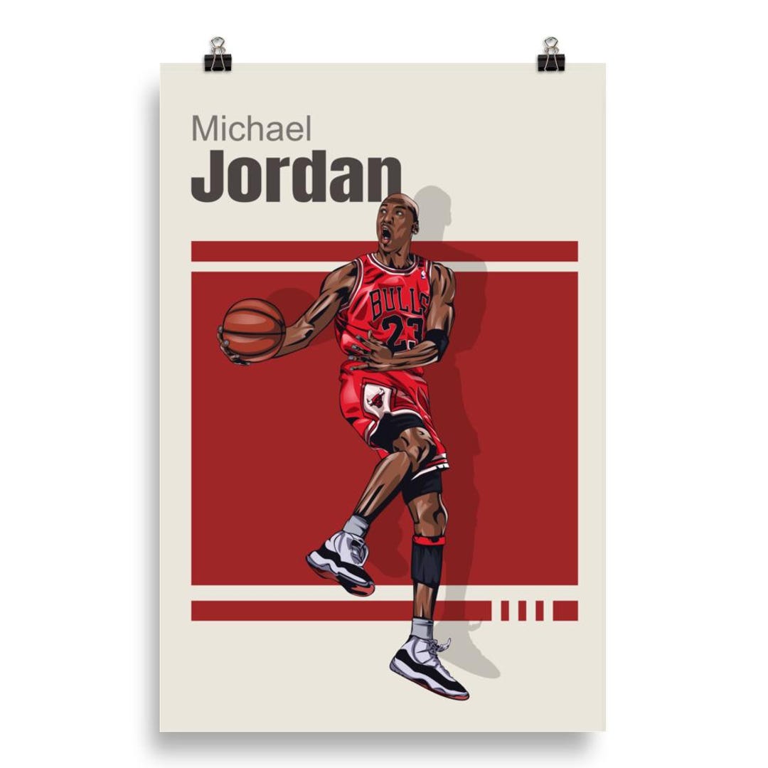 Michael Jordan Basketball Poster Framed Basketball Wall Art Basketball — free download