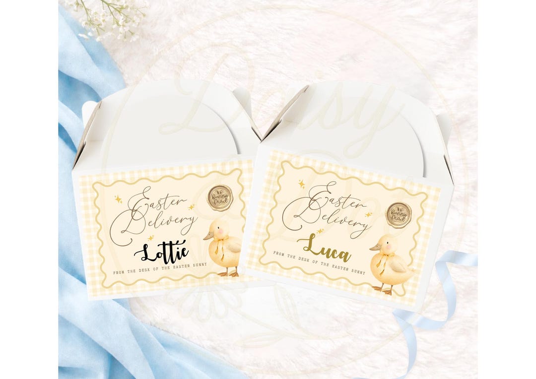 Personalised Easter Treat Box for Kids | Custom Easter Gift Box | Bunny ...
