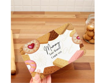 Personalised Biscuit Tin – Custom Treat Tin for Nanny, Mum, Grandma & Family | Biscuit Lover Gift | Treat Box with Biscuit Pattern