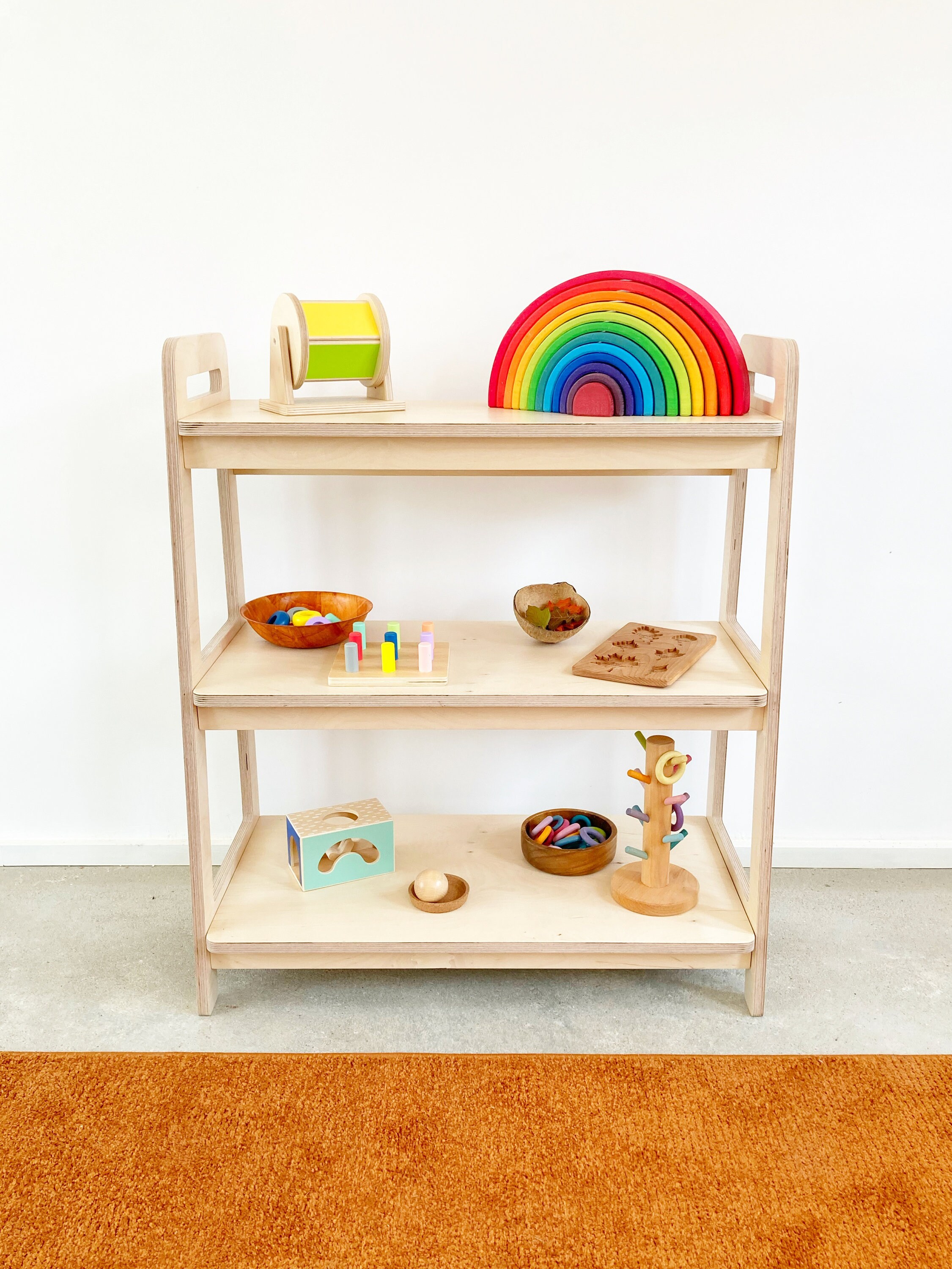 Small Activity Shelf Montessori Activity Shelf Furniture for | Etsy