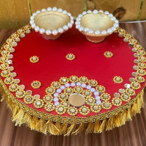 Mehndi thaal, Medium mehndi tray, Nikkah thaal, pithi thaal