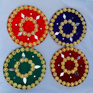 Mehndi velvet thaal/thaali/tray, Maiyon thaal/thaali/tray, Pooja thaal/thaali/tray.