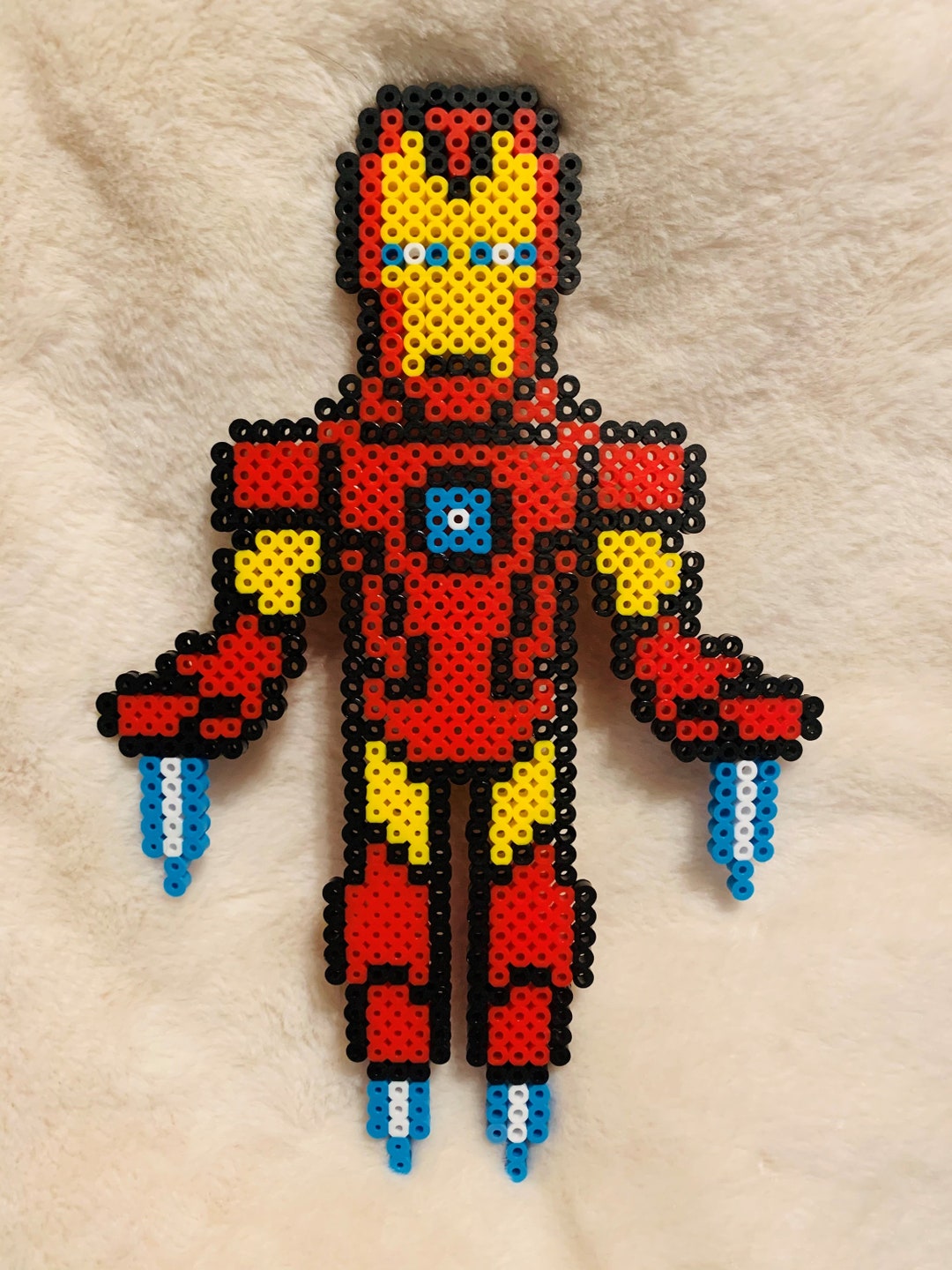 3D Perler Bead Iron Man! 