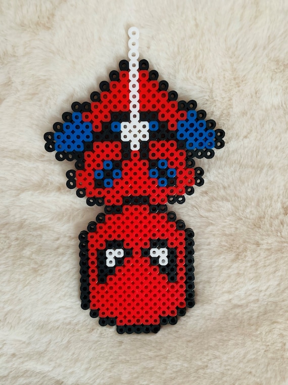 Spiderman on Web Perler
