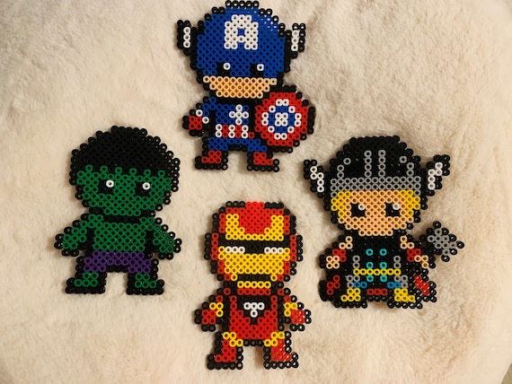 Avengers Iron Man Perler Bead Art