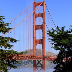 Wall Art - Golden Gate Bridge, Bridge, San Francisco, Sky, Blue