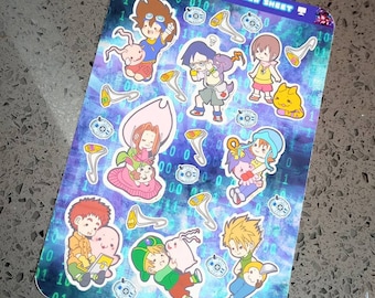 Digital Cuties Sticker Sheet 4x6