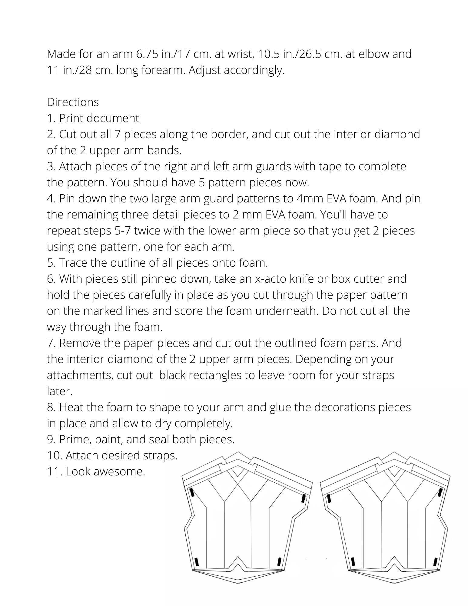 Wonder Woman Bracer Template (Download Now) Etsy