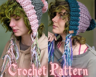 Faerie Tale Bonnet Crochet Pattern - DIGITAL FILE not a finished hat