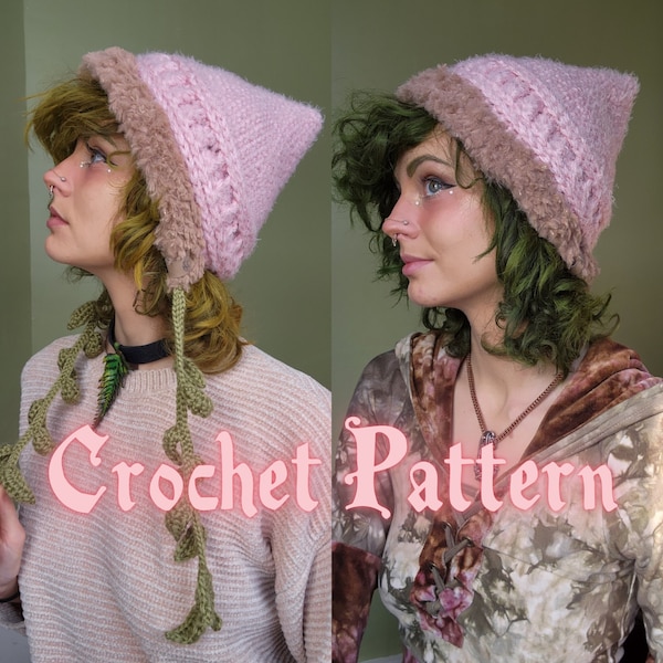Willow Bud Crochet Pattern - DIGITAL FILE not a finished hat