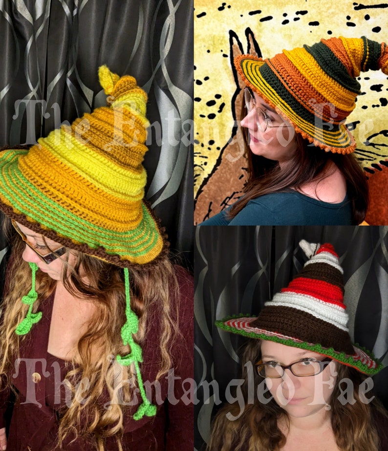 Twisteria Witch Hat Crochet Pattern DIGITAL FILE not a finished hat image 6