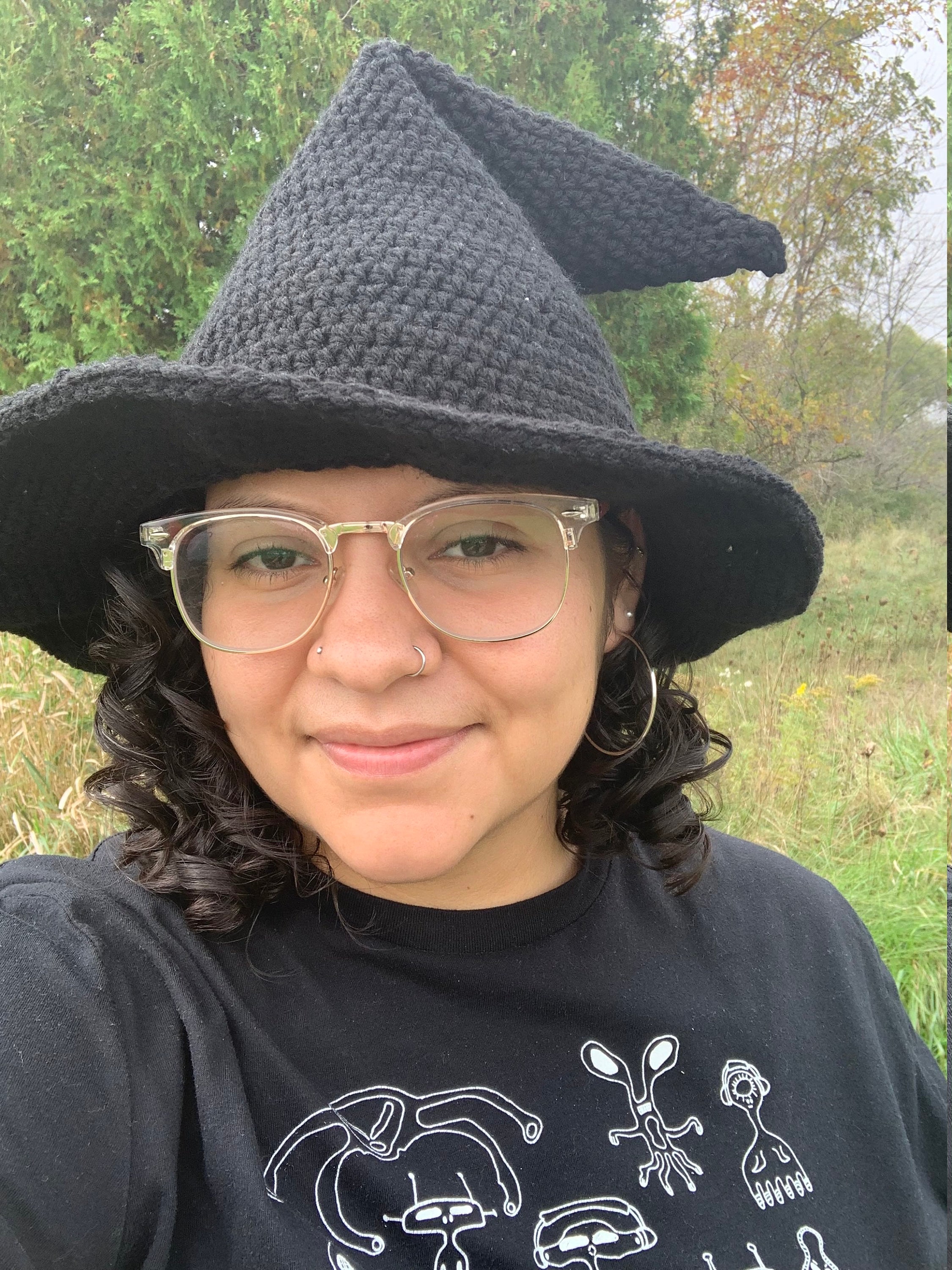 crochet slouchy witch hat