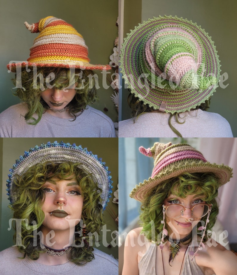 Twisteria Witch Hat Crochet Pattern DIGITAL FILE not a finished hat image 8