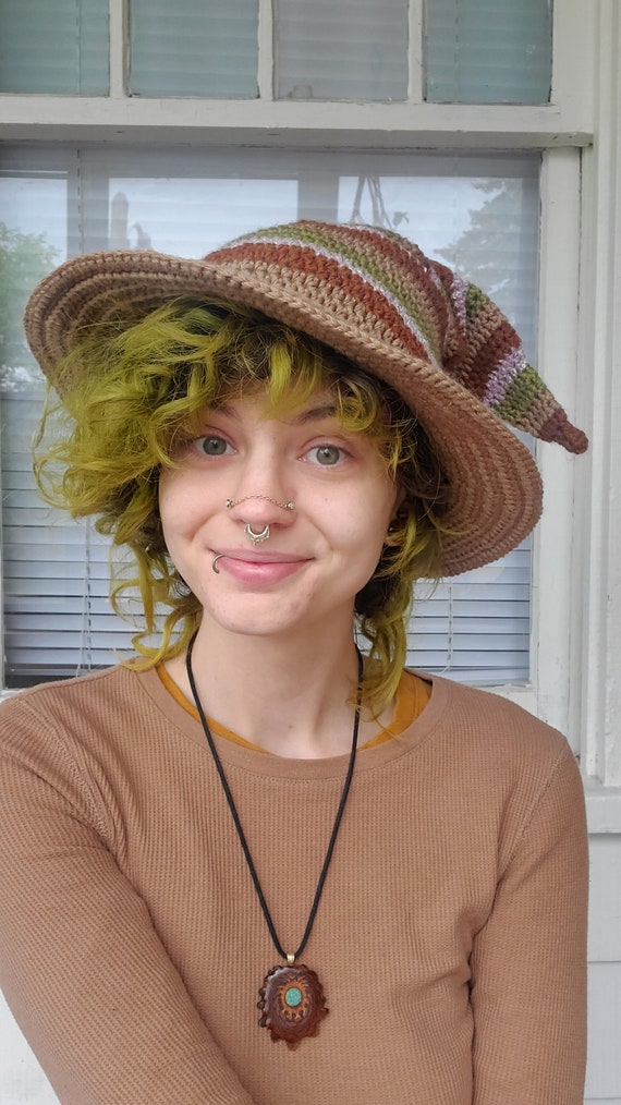 crochet slouchy witch hat