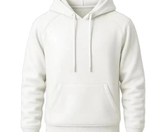 Handmade Men's White Premium Leather Hoodie Genuine Lambskin Leather Jacket