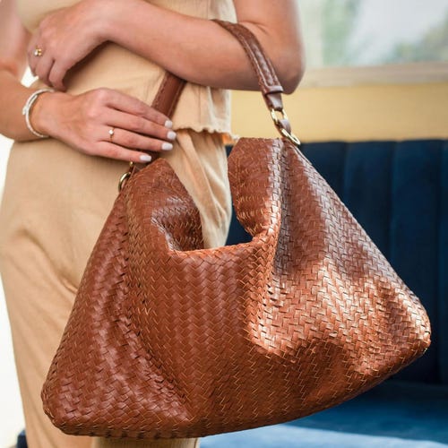 Sac Messager Vintage En Cuir Véritable Pour Ordinateur Portable - Style épaule, Marron Vieilli, Neuf Avec étiquettes