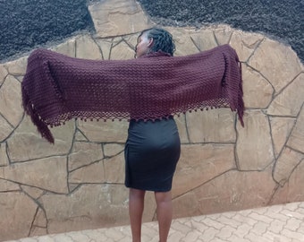 Crochet Pocket shawl / Custom made pocket shawl/ Handmade gift scarf